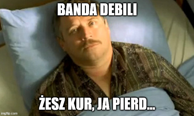 dzień świra | BANDA DEBILI; ŻESZ KUR, JA PIERD... | image tagged in dzie wira | made w/ Imgflip meme maker