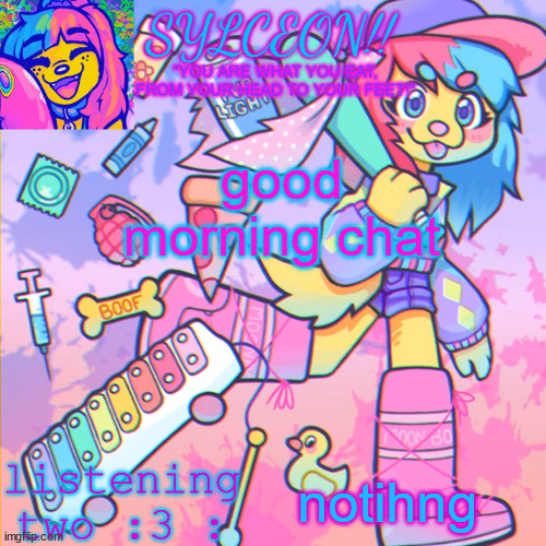 THIS IS SYLCEON SPEAKJIN AND UR LISTENIN 2 4LUNG!! | good morning chat; notihng | image tagged in this is sylceon speakjin and ur listenin 2 4lung | made w/ Imgflip meme maker