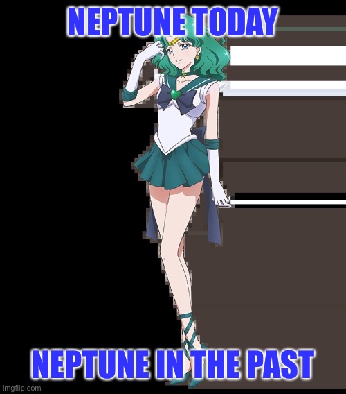 Neptune's Future | NEPTUNE TODAY; NEPTUNE IN THE PAST | image tagged in sailor neptune hd,neptune future | made w/ Imgflip meme maker