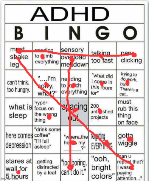 what can i say except, uhhh | image tagged in adhd bingo | made w/ Imgflip meme maker