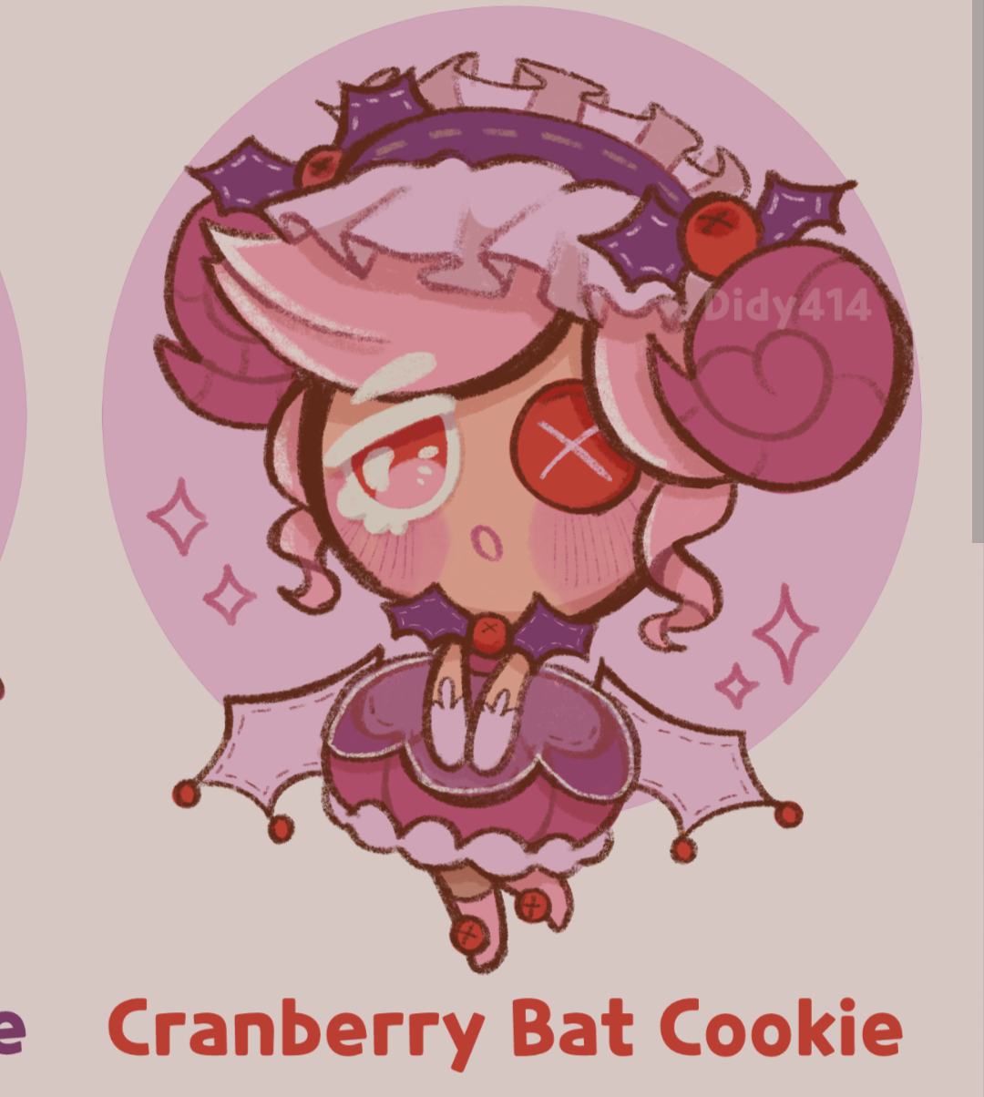 Cranberry Bat Cookie Fanchild Blank Meme Template