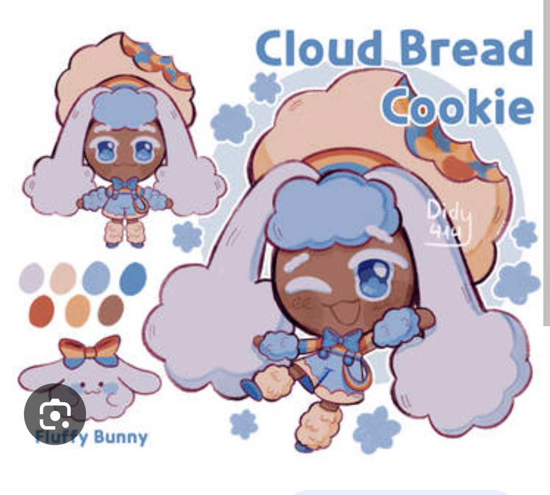 High Quality Cloud Bread Cookie Fanchild Blank Meme Template