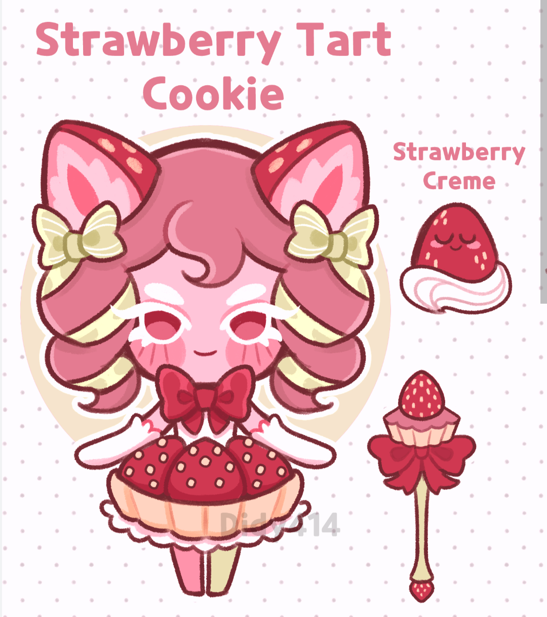 Strawberry Tart Cookie Fanchild Blank Meme Template