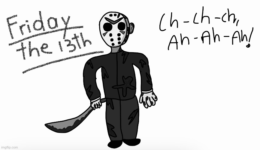 Welp,just some shitty fanart of Jason Voorhees :P | image tagged in jason voorhees | made w/ Imgflip meme maker