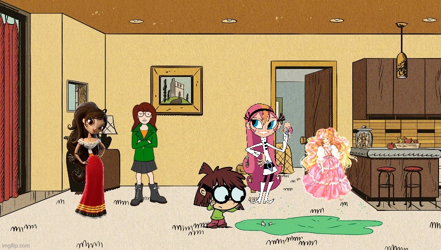 Daria and Friends See Lisa's Disinfectant | image tagged in daria,nickelodeon,girl,the loud house,disney,deviantart | made w/ Imgflip meme maker