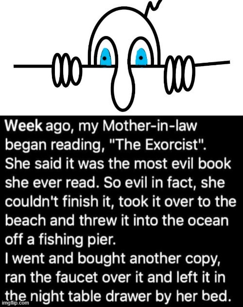 Exorcist - The Return ! | image tagged in woman falling in shock | made w/ Imgflip meme maker