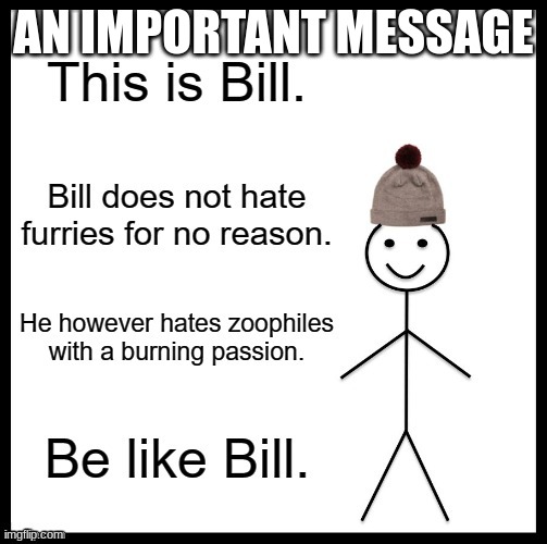 reformed antifurry | AN IMPORTANT MESSAGE | image tagged in reformed antifurry | made w/ Imgflip meme maker