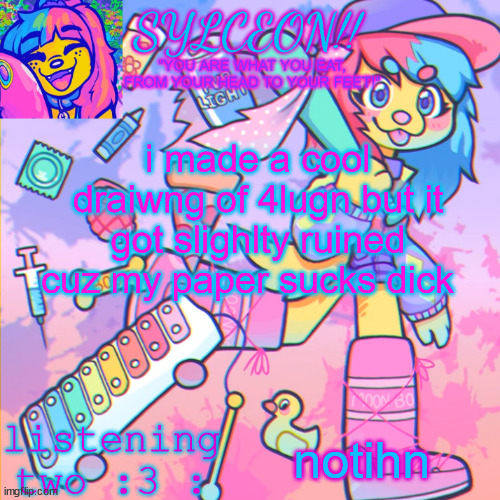 THIS IS SYLCEON SPEAKJIN AND UR LISTENIN 2 4LUNG!! | i made a cool draiwng of 4lugn but it got slighlty ruined cuz my paper sucks dick; notihn | image tagged in this is sylceon speakjin and ur listenin 2 4lung | made w/ Imgflip meme maker