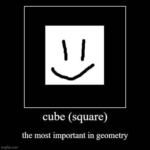 bababoi | cube (square) | the most important in geometry | image tagged in funny,demotivationals | made w/ Imgflip demotivational maker