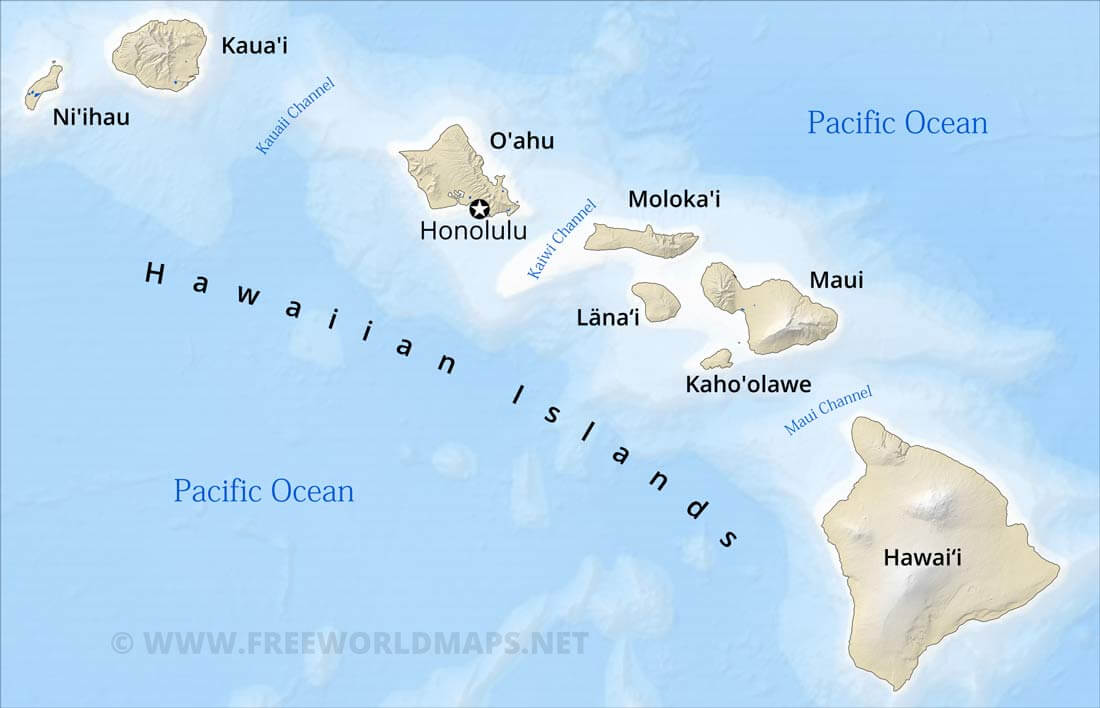 Physical map of Hawaii Blank Meme Template