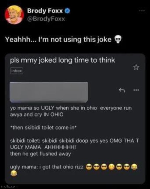yo mama so SIGMA, when she went to the Digital Circus, the SKIBIDI TOILET was SCARED OF HER | made w/ Imgflip meme maker