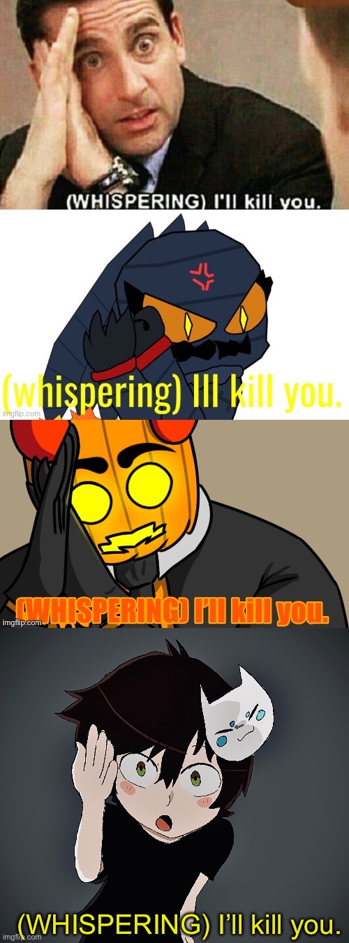 I HOPPED ON THE TRAIN! | (WHISPERING) I’ll kill you. | made w/ Imgflip meme maker
