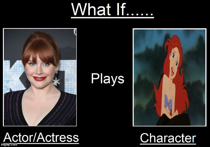 disney what if | image tagged in what if actor plays this character,disney,ariel,redhead,the little mermaid | made w/ Imgflip meme maker