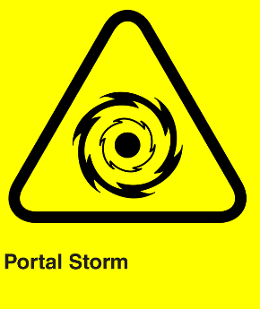 High Quality SCP Warning Portal Storm Label Blank Meme Template