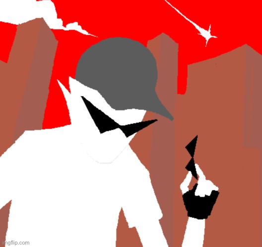 A cool guy with cool sunglasses holding slightly smaller cool glasses in a cool way and oh yeah a meteor or smth | made w/ Imgflip meme maker