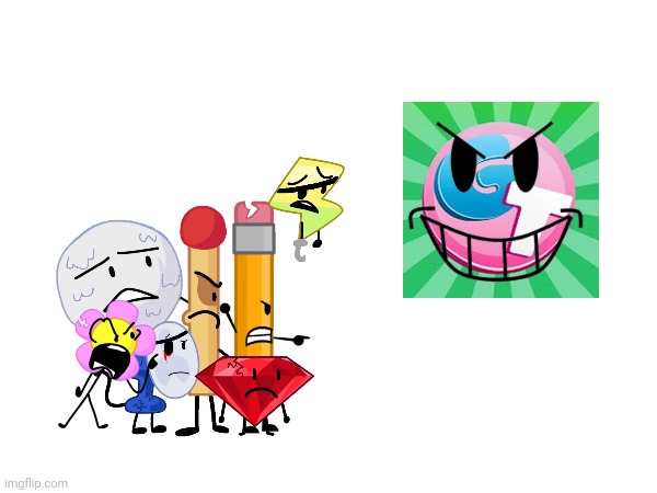 WE MUST DEFEND BFDI FROM GAMETOONS! | image tagged in bfdi,gametoons | made w/ Imgflip meme maker