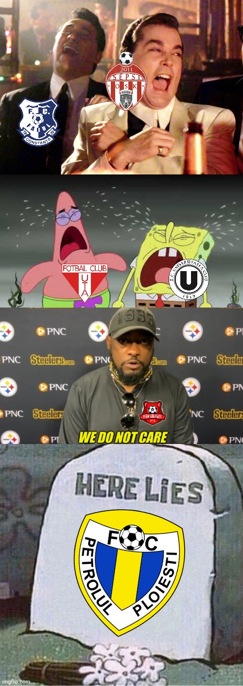 Farul and Sepsi through to play-offs, UTA, U Cluj, Hermannstadt, and Petrolul into play-out | image tagged in memes,romania,superliga,sepsi,farul,fotbal | made w/ Imgflip meme maker