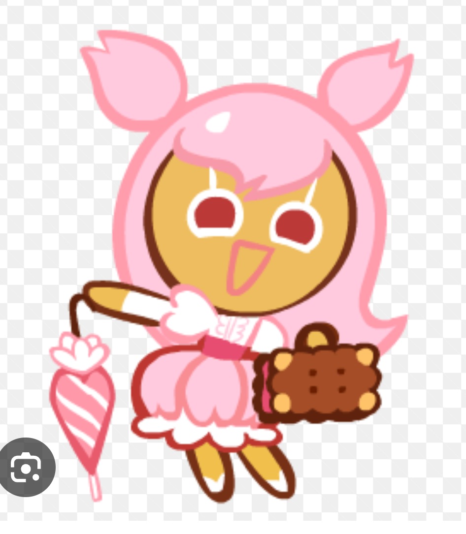 High Quality Cherry Blossom Cookie Cute Pose Blank Meme Template