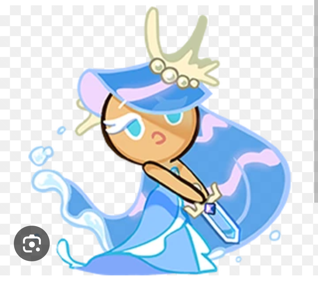 High Quality Sea Fairy Cookie Cute Pose Blank Meme Template