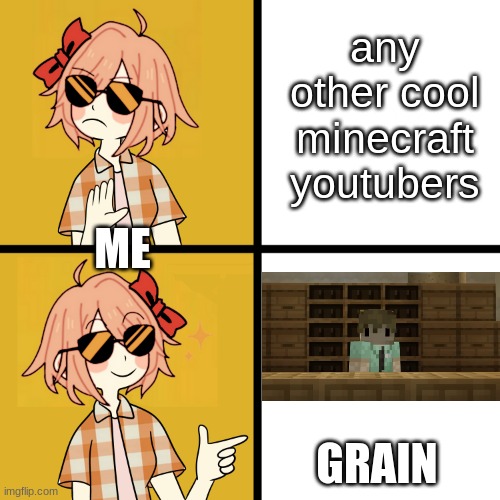 I can't wait for another person to attempt to go to the permit office. | any other cool minecraft youtubers; ME; GRAIN | image tagged in drake hotline bling trans femme | made w/ Imgflip meme maker
