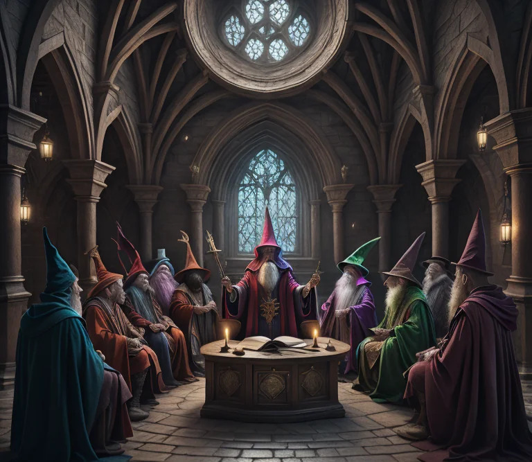 High Quality Wizard council Blank Meme Template
