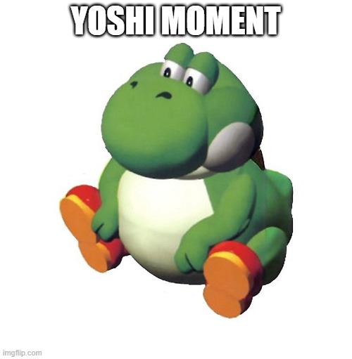 Chonk Yoshi | YOSHI MOMENT | image tagged in chonk yoshi | made w/ Imgflip meme maker