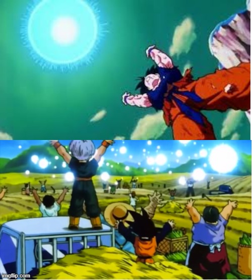 goku spirit bomb | image tagged in goku spirit bomb | made w/ Imgflip meme maker