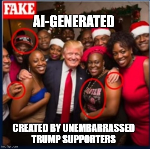 AI - Generated Trump Supporters | AI-GENERATED; CREATED BY UNEMBARRASSED
TRUMP SUPPORTERS | image tagged in ai generated,ai meme,trump,trump supporters,republicans | made w/ Imgflip meme maker