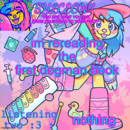 THIS IS SYLCEON SPEAKJIN AND UR LISTENIN 2 4LUNG!! | im rereading the first dogman book; nothing | image tagged in this is sylceon speakjin and ur listenin 2 4lung | made w/ Imgflip meme maker