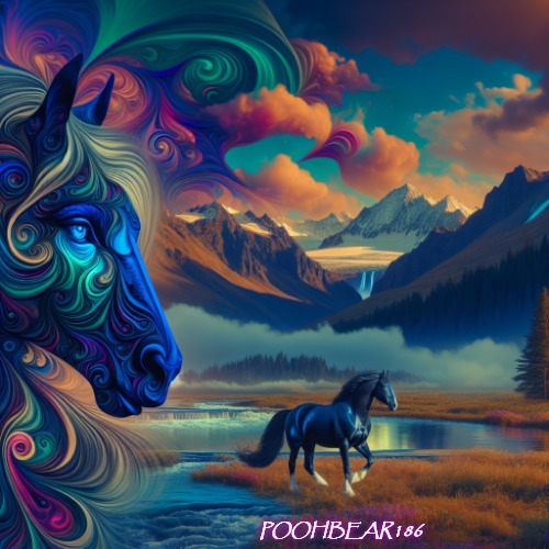 Black Velvet Horse | POOHBEAR186 | image tagged in horses | made w/ Imgflip meme maker