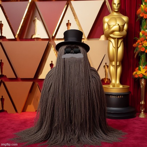 cousin itt at the oscars ( mod note: creepy af) | image tagged in the addams family,oscars | made w/ Imgflip meme maker