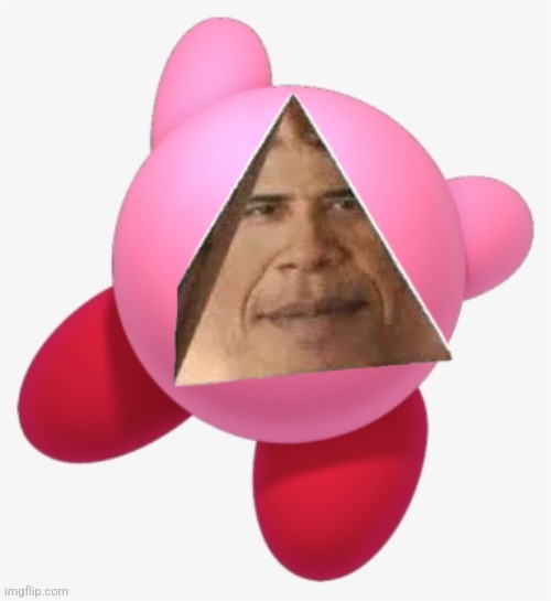 Kirama | image tagged in add a face to kirby,memes,funny,obama,help its eating my flesh | made w/ Imgflip meme maker