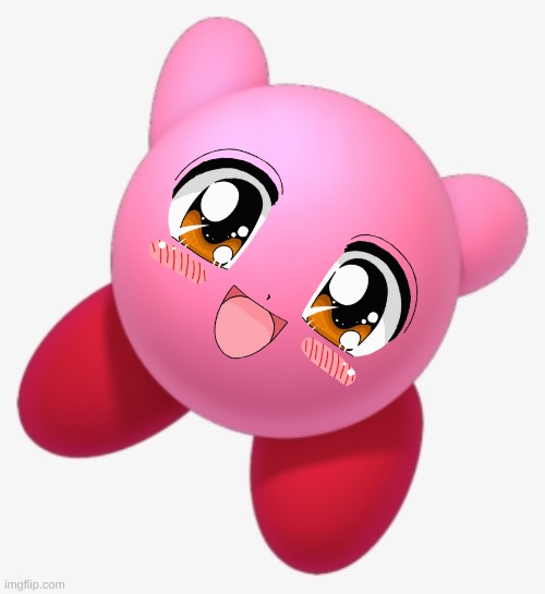 add a face to kirby | image tagged in add a face to kirby | made w/ Imgflip meme maker