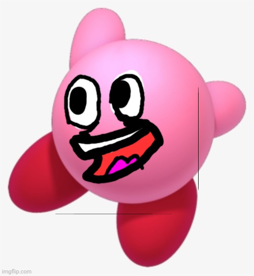 Draw tool is shitty on my phone | image tagged in add a face to kirby | made w/ Imgflip meme maker
