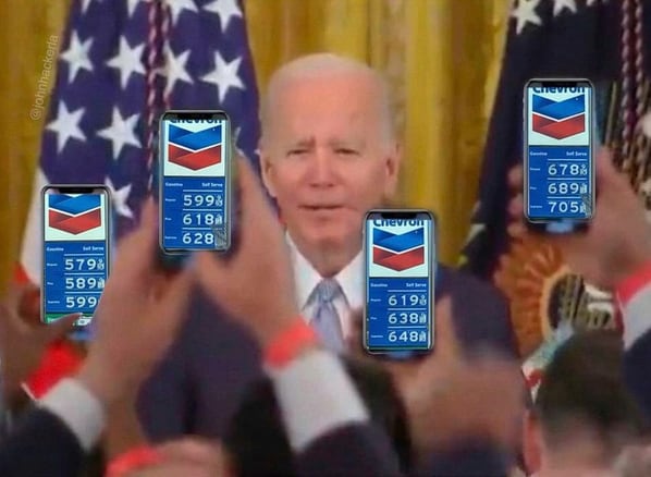 High Quality Biden cell phones gas prices Blank Meme Template