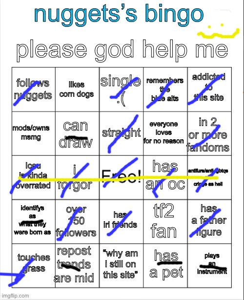 nuggets’s bingo | image tagged in nuggets s bingo | made w/ Imgflip meme maker