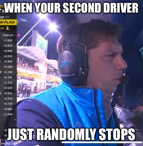 WHEN YOUR SECOND DRIVER; JUST RANDOMLY STOPS | image tagged in f1,james vowles,memes | made w/ Imgflip meme maker