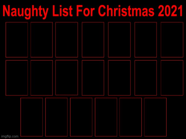 Naughty list meme Blank Meme Template