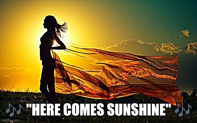 beauty in sunshine | 🎶 "HERE COMES SUNSHINE" 🎶 | image tagged in beauty in sunshine,day before daylight savings | made w/ Imgflip meme maker