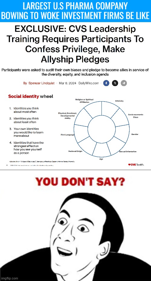 Social Justice is never "just like that". It's as detailed as any political party's program, cus it is one | LARGEST U.S PHARMA COMPANY BOWING TO WOKE INVESTMENT FIRMS BE LIKE | image tagged in identity politics,woke,news | made w/ Imgflip meme maker
