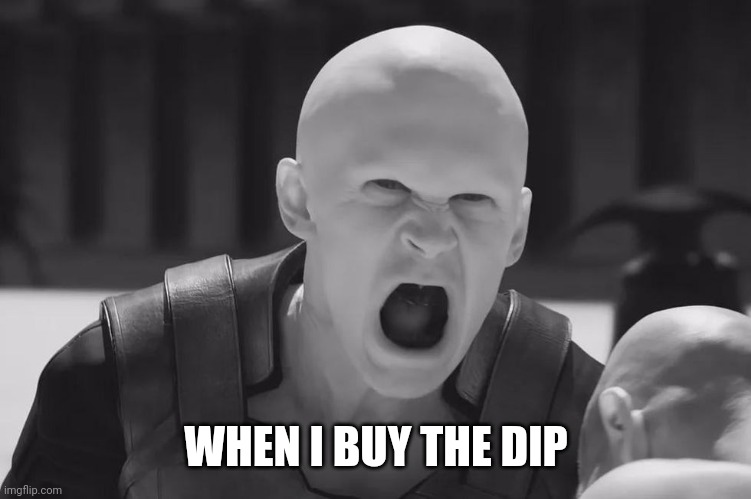 Buy the dip | WHEN I BUY THE DIP | image tagged in stock market,crypto,cats,dune | made w/ Imgflip meme maker