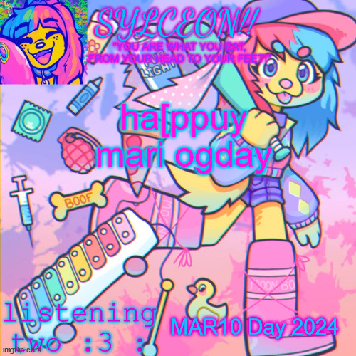 THIS IS SYLCEON SPEAKJIN AND UR LISTENIN 2 4LUNG!! | ha[ppuy mari ogday; MAR10 Day 2024 | image tagged in this is sylceon speakjin and ur listenin 2 4lung | made w/ Imgflip meme maker