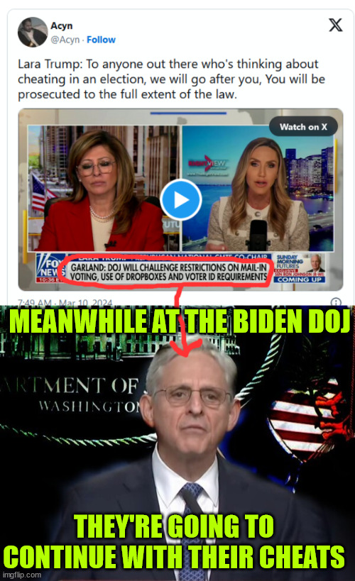 We know which party condones election cheating | MEANWHILE AT THE BIDEN DOJ; THEY'RE GOING TO CONTINUE WITH THEIR CHEATS | image tagged in democrats,condone,election cheating | made w/ Imgflip meme maker