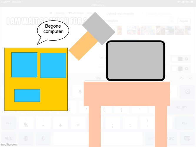 Robtop smashing a computer | image tagged in robtop smashing a computer | made w/ Imgflip meme maker