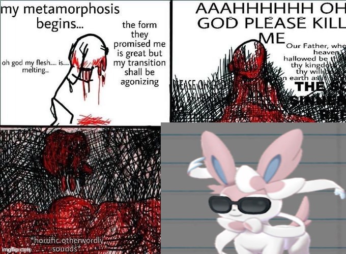 man melting into x | image tagged in man melting into x,savage sylveon | made w/ Imgflip meme maker