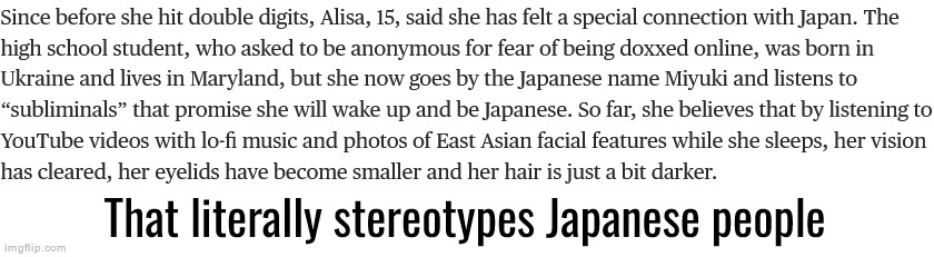Which is racist | That literally stereotypes Japanese people | made w/ Imgflip meme maker