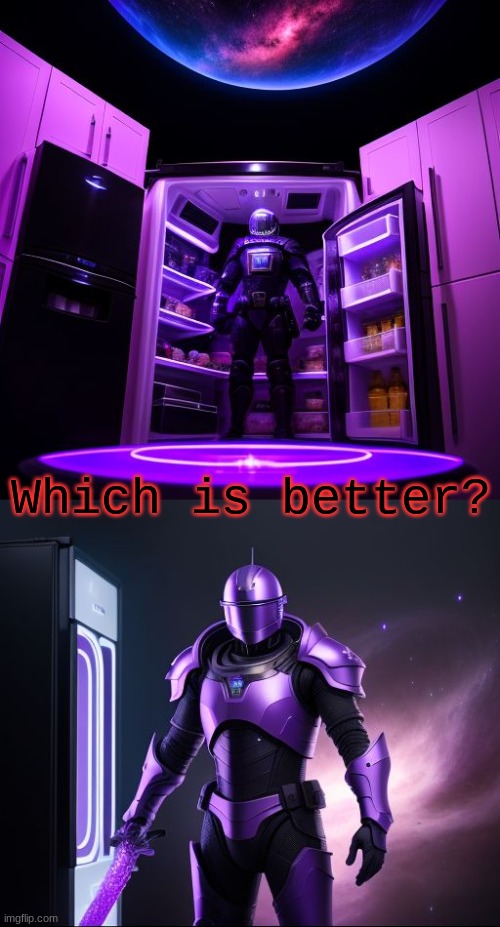 Virian the fridge lord or Andromeda | Which is better? | image tagged in virian | made w/ Imgflip meme maker