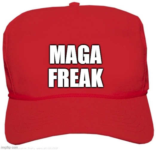 blank red MAGA ILLNESS hat | MAGA
FREAK | image tagged in blank red maga hat,commie,fascist,dictator,maga,change my mind | made w/ Imgflip meme maker