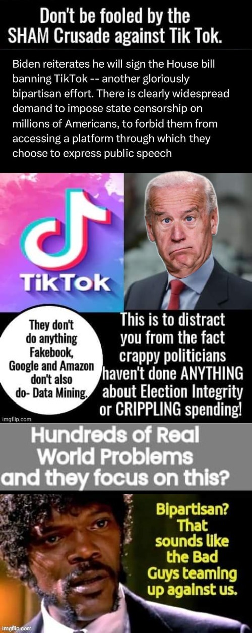 Biden sham crusade vs Tik Tok | made w/ Imgflip meme maker