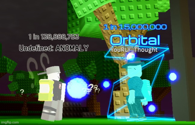 The Anomaly VS The Orbital | image tagged in studs rng | made w/ Imgflip meme maker